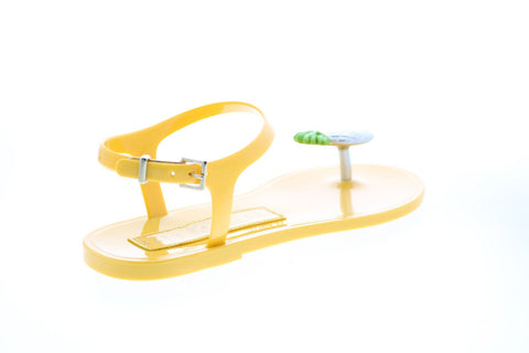 Katy Perry The Geli Womens Yellow Synthetic Strap Strap Sandals Shoes