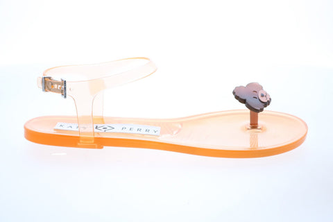 Katy Perry The Geli Womens Orange Synthetic Strap Strap Sandals Shoes