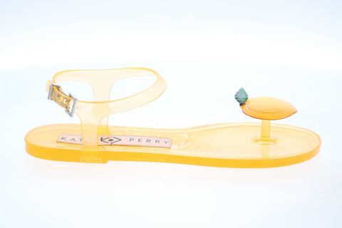 Katy Perry The Geli Womens Yellow Synthetic Strap Strap Sandals Shoes