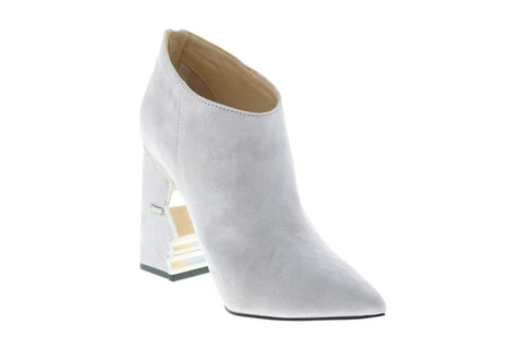 Katy Perry The Gypsy Womens Gray Suede Zipper Ankle & Booties Boots 