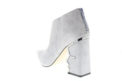 Katy Perry The Gypsy Womens Gray Suede Zipper Ankle & Booties Boots 