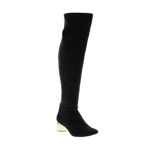 Katy Perry The Trinity Womens Black Canvas Zipper Over The Knee Boots 