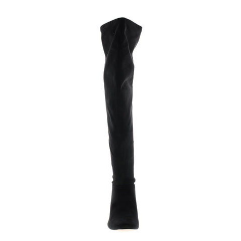 Katy Perry The Trinity Womens Black Canvas Zipper Over The Knee Boots 