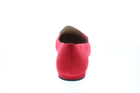 Katy Perry The Turner Womens Red Suede Slip On Loafer Flats Shoes