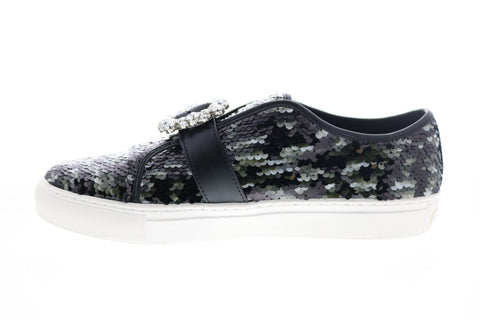 Katy Perry The Blaire Womens Black Canvas Strap Lifestyle Sneakers Shoes