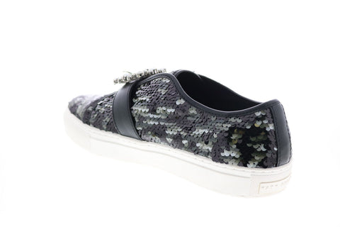 Katy Perry The Blaire Womens Black Canvas Strap Lifestyle Sneakers Shoes