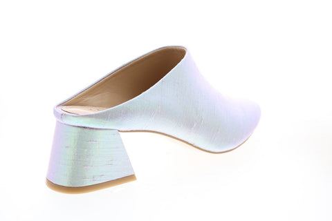 Katy Perry The Terrain Womens Purple Canvas Slip On Mules Heels Shoes