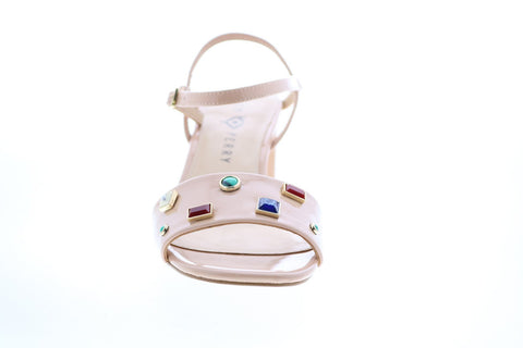 Katy Perry The Ellen Womens Brown Synthetic Strap Strap Sandals Shoes