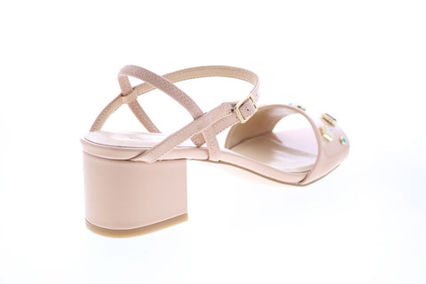 Katy Perry The Ellen Womens Brown Synthetic Strap Strap Sandals Shoes