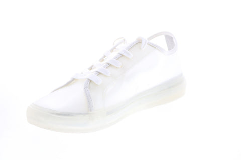 Katy Perry The Glam Womens White Synthetic Lace Up Lifestyle Sneakers Shoes