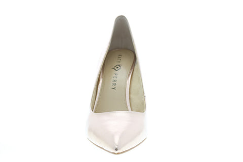 Katy Perry The Sissy Womens Gold Synthetic Slip On Pumps Heels Shoes
