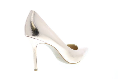 Katy Perry The Sissy Womens Gold Synthetic Slip On Pumps Heels Shoes