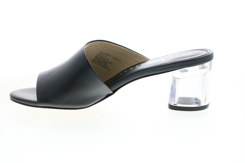 Katy Perry The Landen Womens Black Synthetic Slip On Mules Heels Shoes