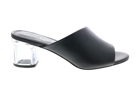 Katy Perry The Landen Womens Black Synthetic Slip On Mules Heels Shoes