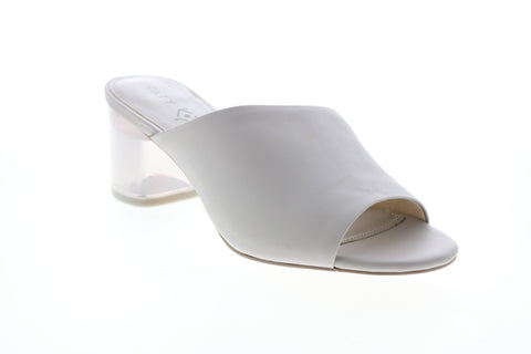 Katy Perry The Landen Womens Gray Synthetic Slip On Mules Heels Shoes