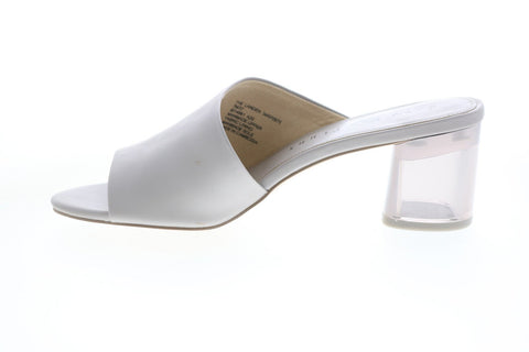 Katy Perry The Landen Womens Gray Synthetic Slip On Mules Heels Shoes