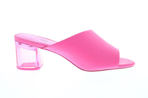 Katy Perry The Landen Womens Pink Synthetic Slip On Mules Heels Shoes