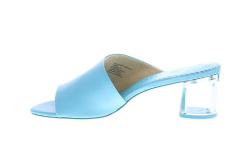 Katy Perry The Landen Womens Blue Synthetic Slip On Mules Heels Shoes