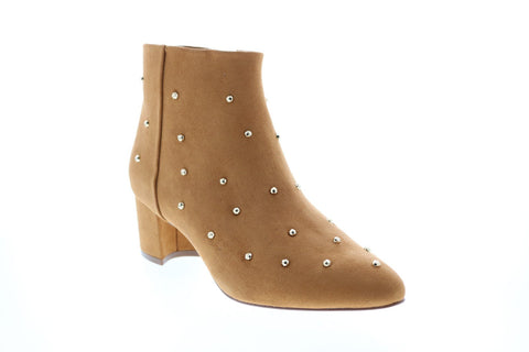 Katy Perry The Auora Womens Brown Canvas Zipper Ankle & Booties Boots 
