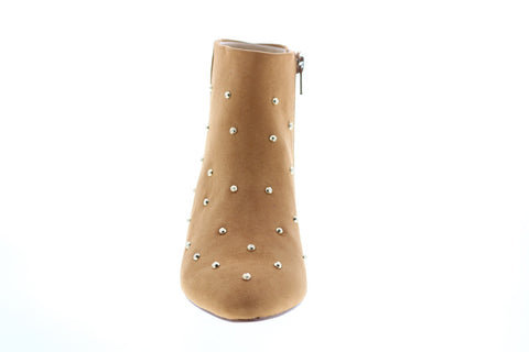 Katy Perry The Auora Womens Brown Canvas Zipper Ankle & Booties Boots 