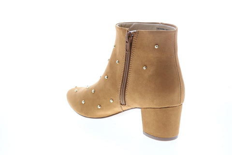 Katy Perry The Auora Womens Brown Canvas Zipper Ankle & Booties Boots 