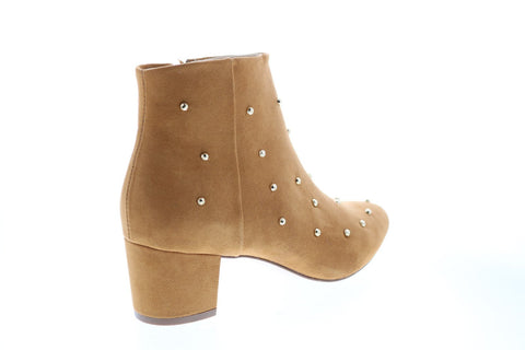 Katy Perry The Auora Womens Brown Canvas Zipper Ankle & Booties Boots 