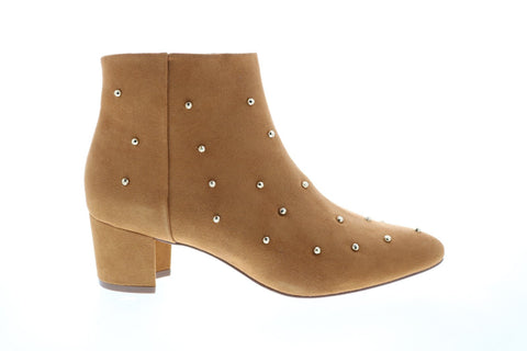 Katy Perry The Auora Womens Brown Canvas Zipper Ankle & Booties Boots 