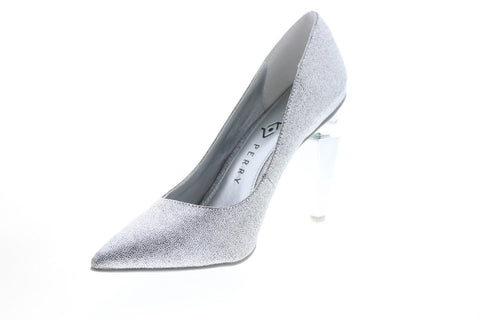 Katy Perry The Memphis Womens Silver Synthetic Slip On Pumps Heels Shoes