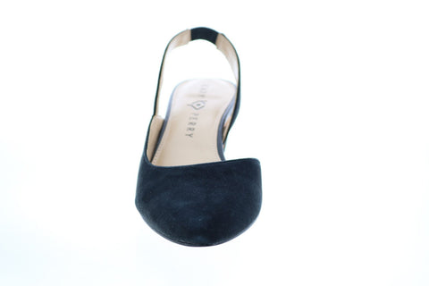 Katy Perry The Phez Womens Black Suede Slip On Strap Heels Shoes