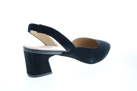 Katy Perry The Phez Womens Black Suede Slip On Strap Heels Shoes