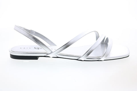 Katy Perry The Bondie Womens Silver Synthetic Slingback Sandals Shoes