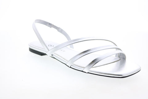 Katy Perry The Bondie Womens Silver Synthetic Slingback Sandals Shoes