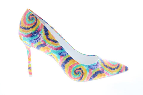 Katy Perry The Sissy Womens Yellow Synthetic Slip On Pumps Heels Shoes