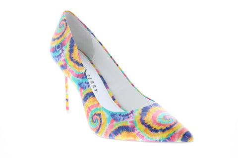 Katy Perry The Sissy Womens Yellow Synthetic Slip On Pumps Heels Shoes