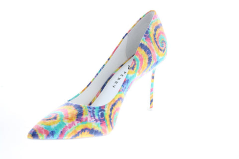Katy Perry The Sissy Womens Yellow Synthetic Slip On Pumps Heels Shoes