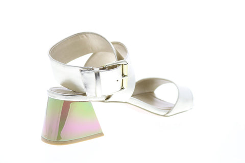 Katy Perry The Albee Womens Gold Synthetic Strap Strap Heels Shoes