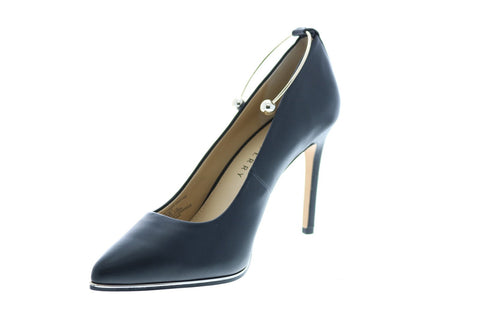 Katy Perry The Poker Womens Black Leather Slip On Pumps Heels Shoes