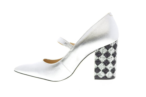 Katy Perry The June Womens Silver Synthetic Slip On Pumps Heels Shoes