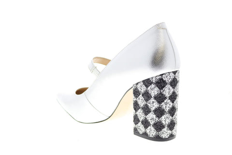 Katy Perry The June Womens Silver Synthetic Slip On Pumps Heels Shoes
