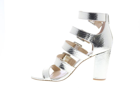 Katy Perry The Lizette Womens Gold Synthetic Strap Strap Heels Shoes
