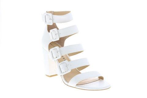 Katy Perry The Lizette Womens White Synthetic Strap Strap Heels Shoes