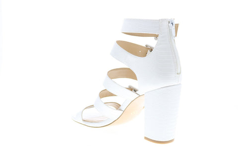 Katy Perry The Lizette Womens White Synthetic Strap Strap Heels Shoes