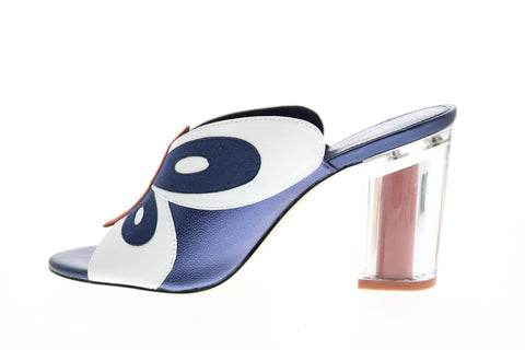 Katy Perry The Kirra Womens Blue Synthetic Slip On Mules Heels Shoes
