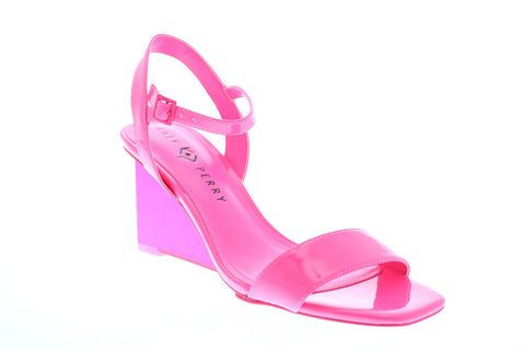 Katy Perry The Ira Womens Pink Synthetic Strap Wedges Heels Shoes