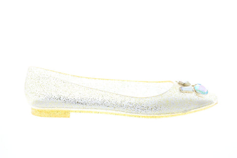 Katy Perry The Princess Womens Gold Synthetic Slip On Ballet Flats Shoes