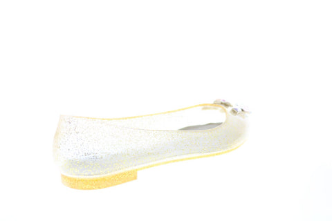 Katy Perry The Princess Womens Gold Synthetic Slip On Ballet Flats Shoes