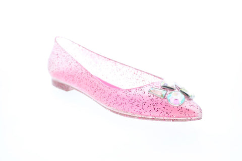 Katy Perry The Princess Womens Pink Synthetic Slip On Ballet Flats Shoes