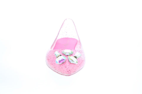 Katy Perry The Princess Womens Pink Synthetic Slip On Ballet Flats Shoes