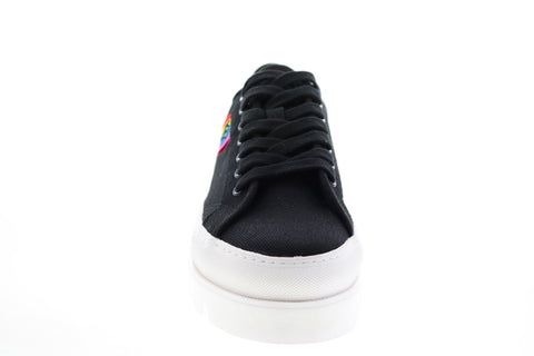 Katy Perry The Cape Womens Black Canvas Lace Up Lifestyle Sneakers Shoes