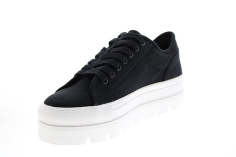 Katy Perry The Cape Womens Black Canvas Lace Up Lifestyle Sneakers Shoes